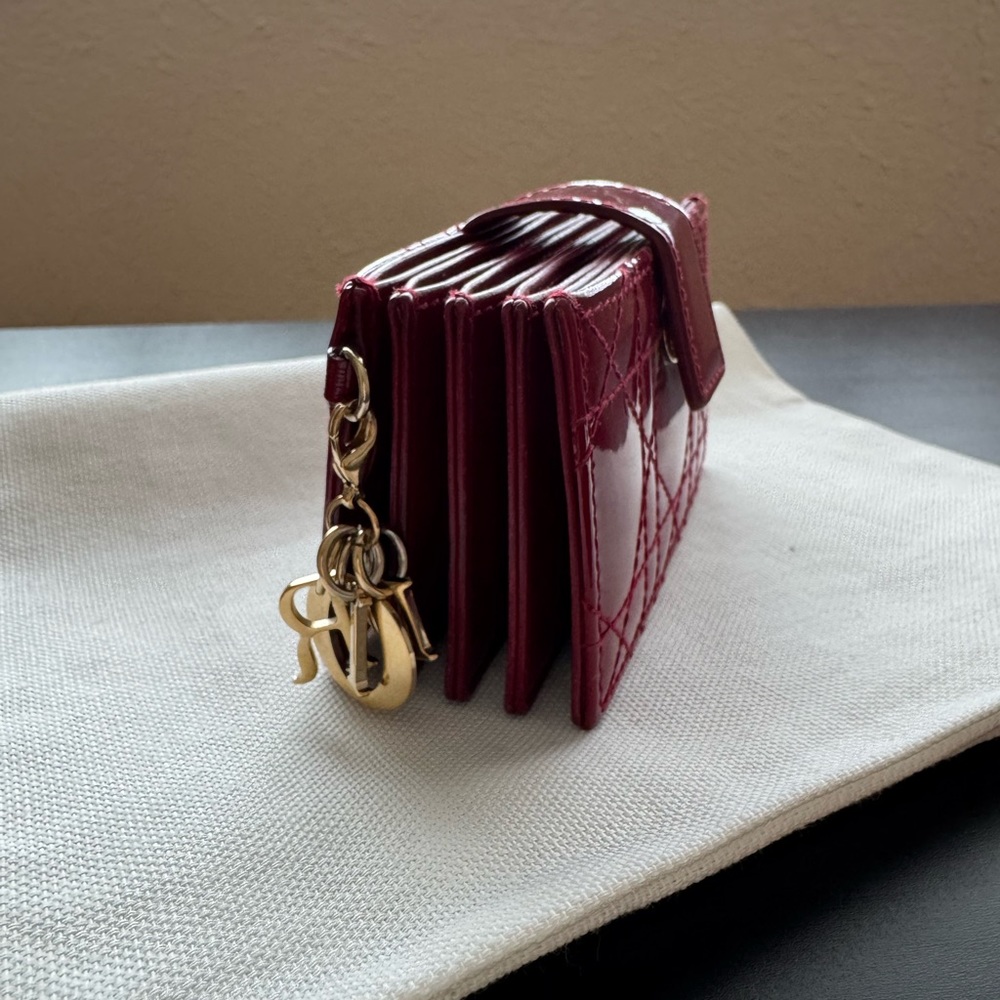 Dior Lady dior jasmine card holder genuine